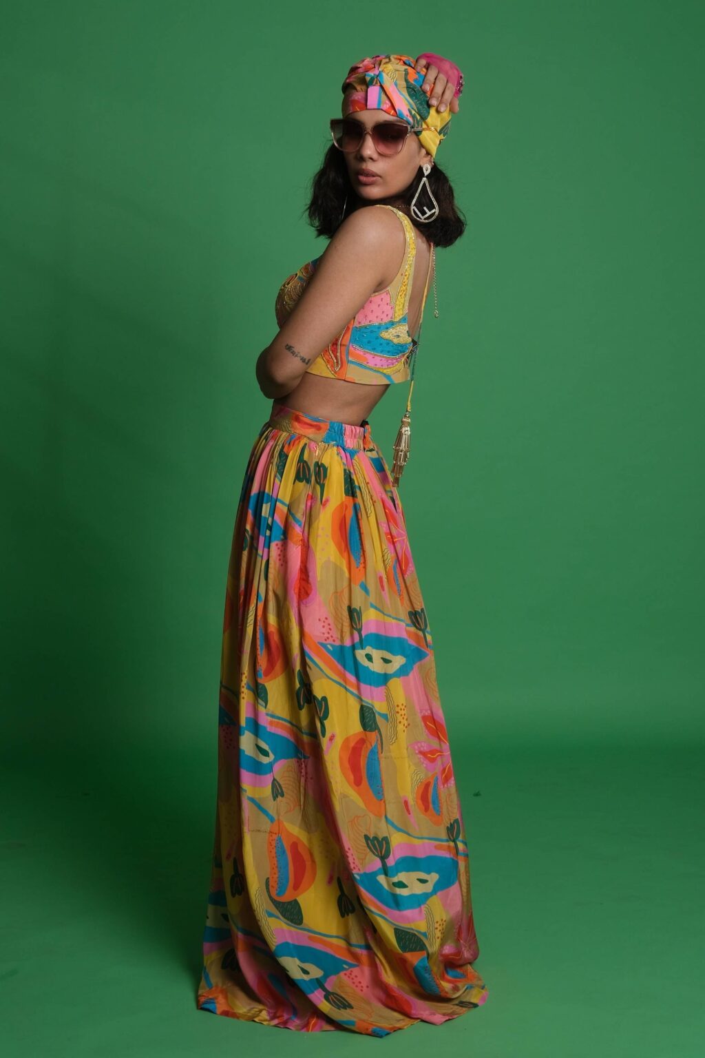 Croissant Embroidered Lehenga and Blouse