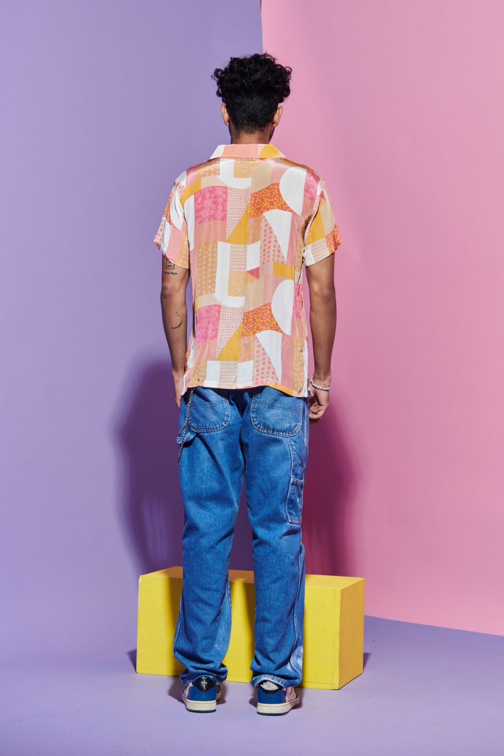 Geometric Print Shirt for Men