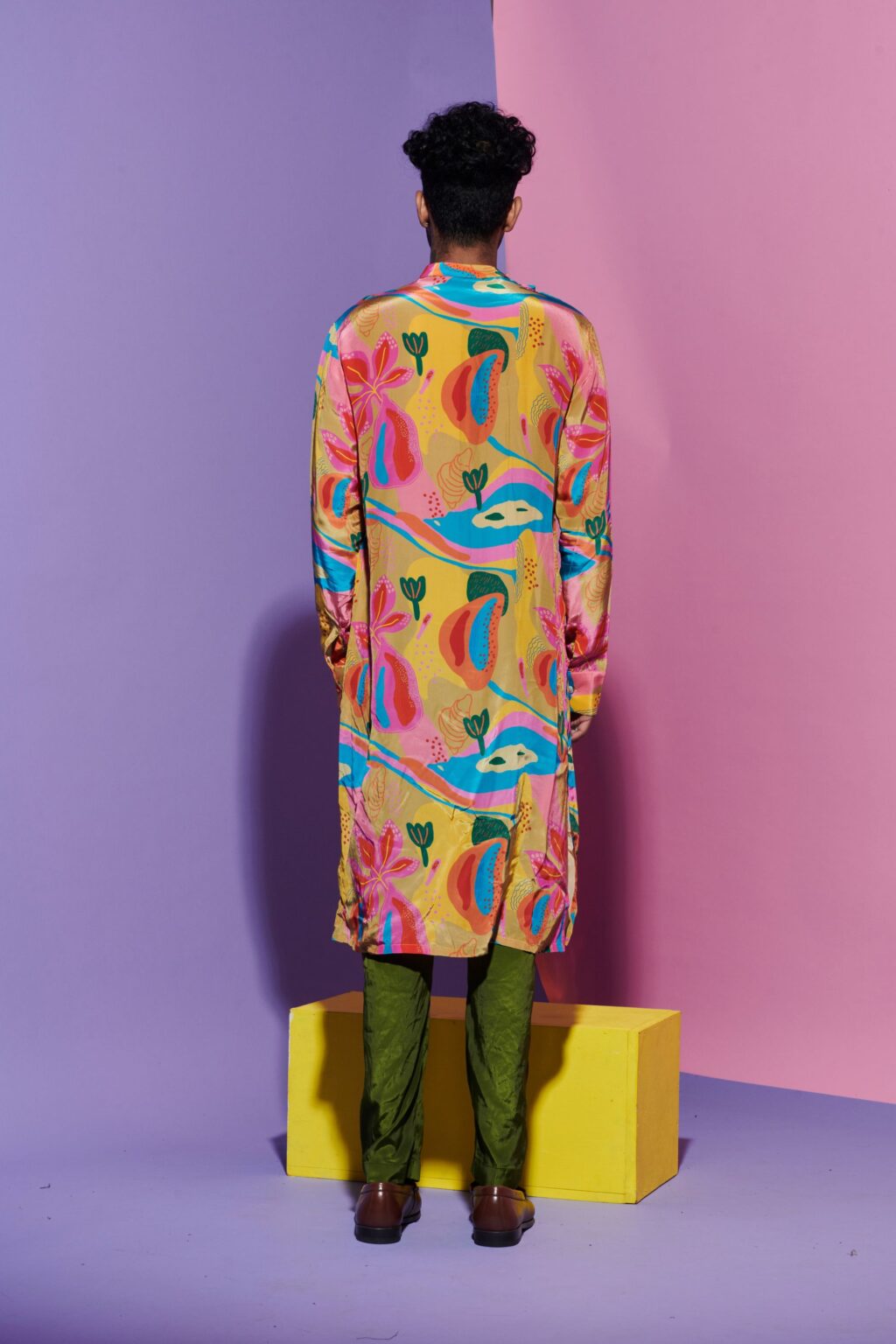 Men’s Kurta in Croissant Print